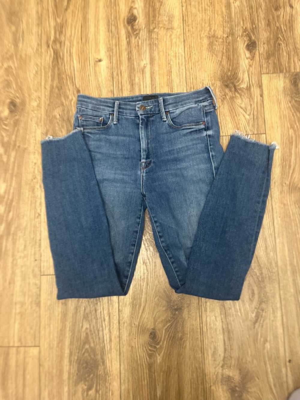 MOTHER Women’s Skinny Jeans - Medium Blue Denim